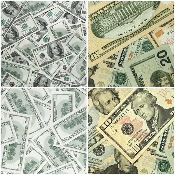 Sammlung von Dollars Hintergrund — Stockfoto