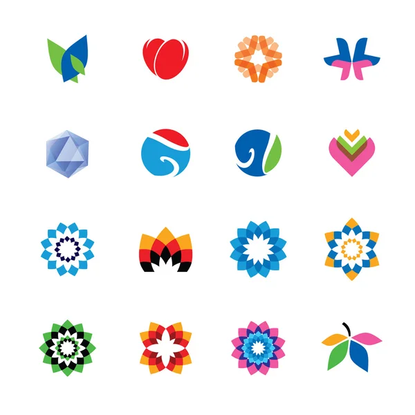 Set of abstract, colorful icons — Stock Vector