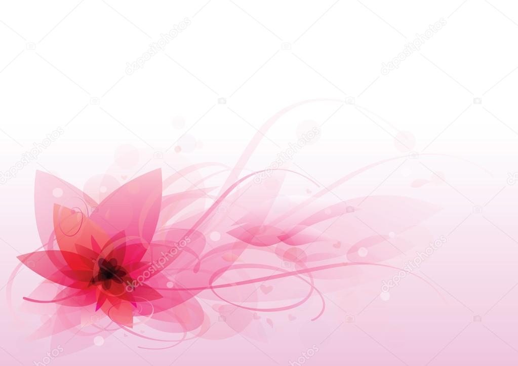 Beautiful pink flower abstract background. vector