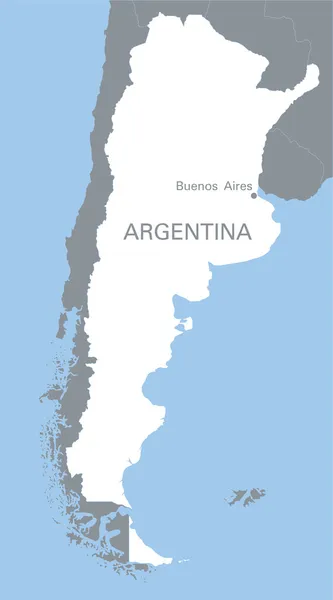 Peta Argentina. - Stok Vektor