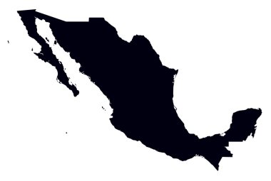 Siyah-Beyaz Meksika Haritası