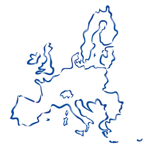 欧洲联盟的抽象的地图 — 图库矢量图片