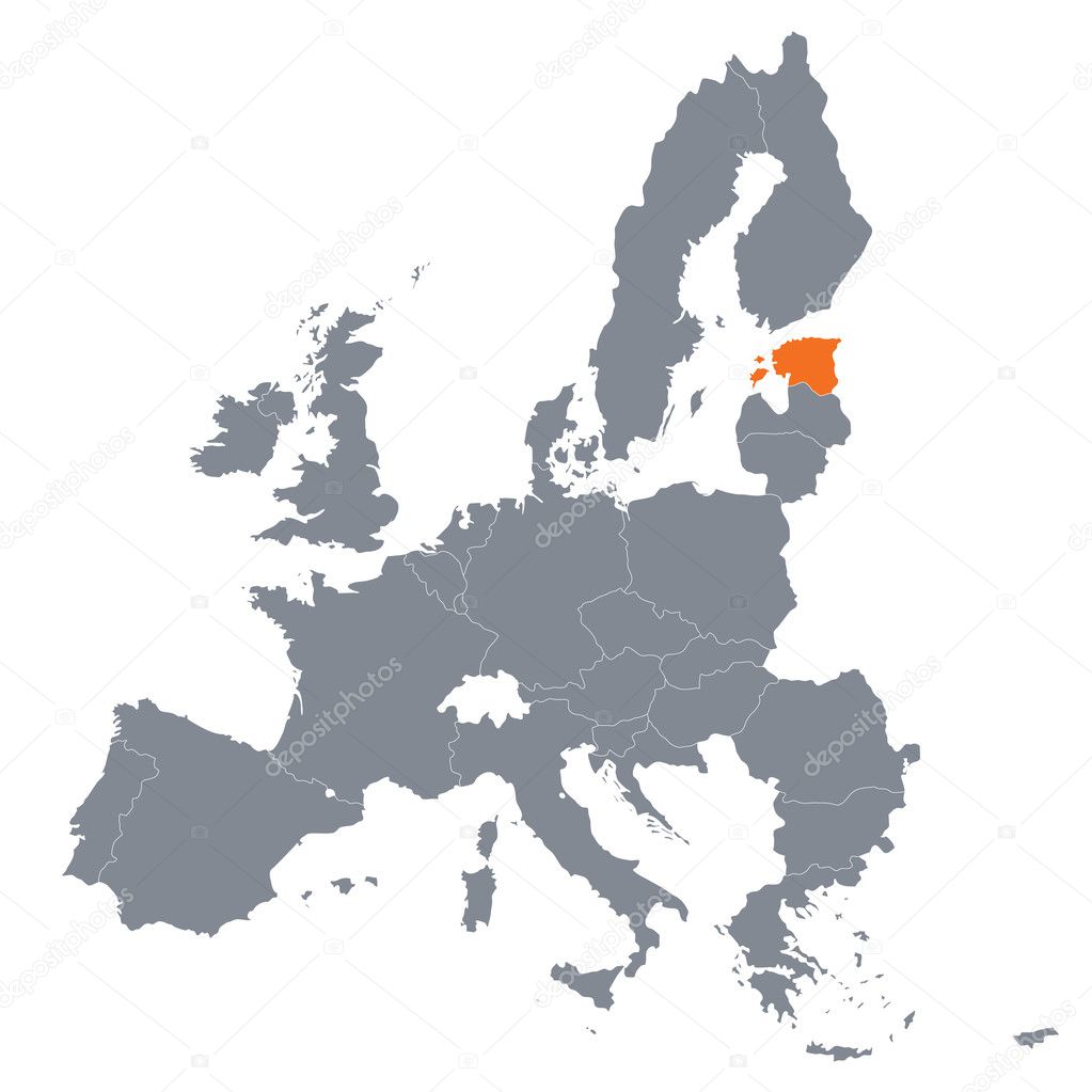 Mapa De La Uni N Europea Con La Indicaci N De Estonia 2025 Depositphotos 38018027 Stock Illustration Map Of European Union With