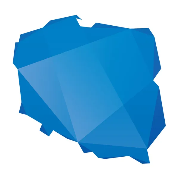 Carte géométrique bleue de Pologne — Image vectorielle