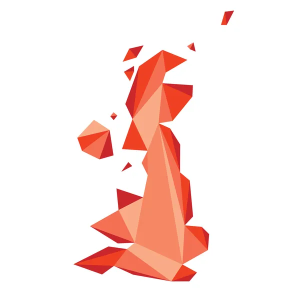 Mapa geométrico del Reino Unido — Vector de stock