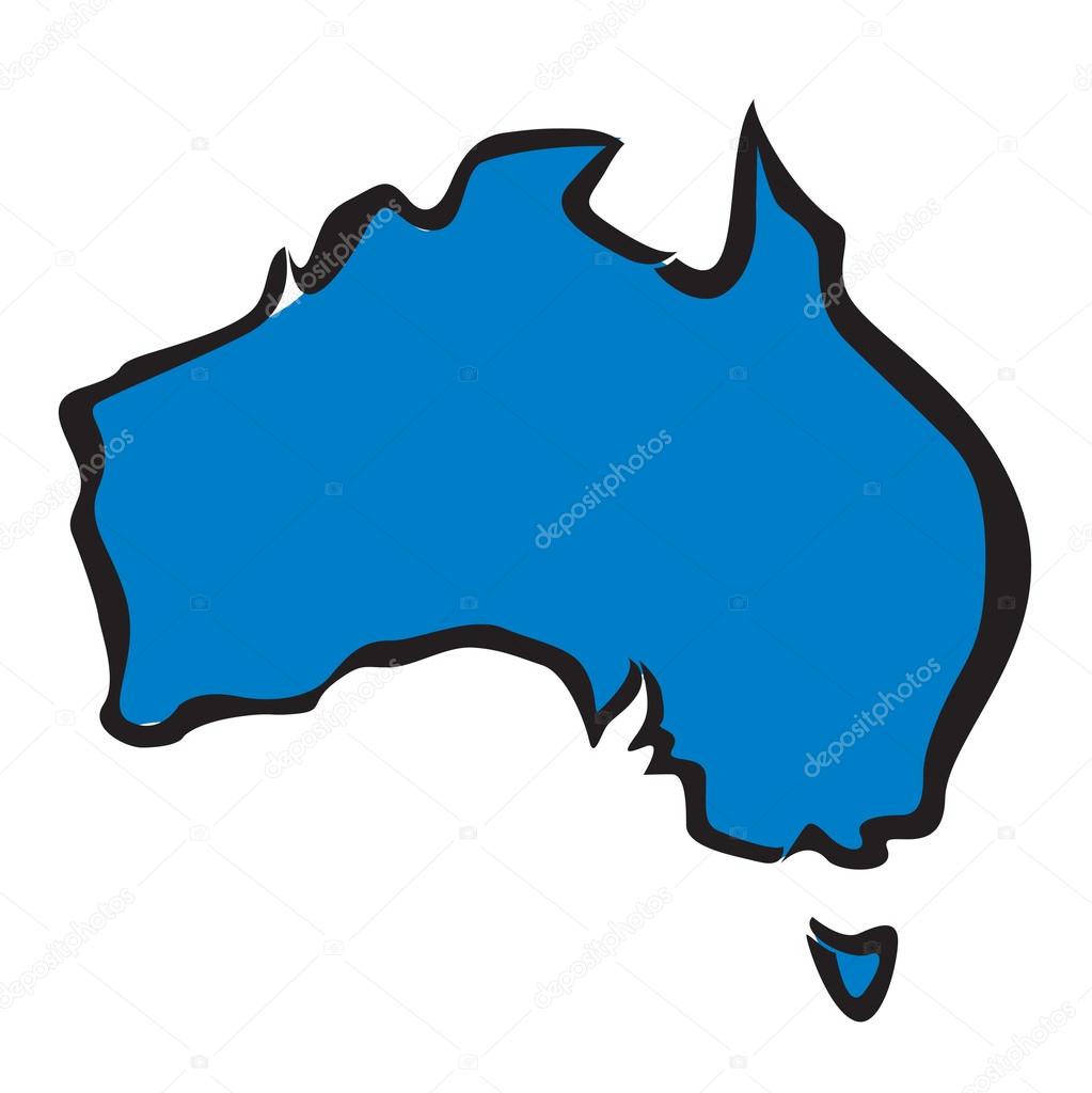 Outline of Australia map
