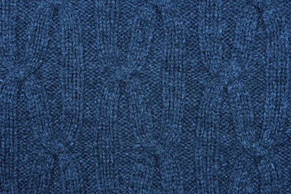 Blue knitted background — Stock Photo, Image