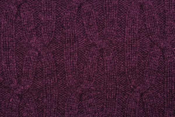 Donker roze gebreide textuur — Stockfoto