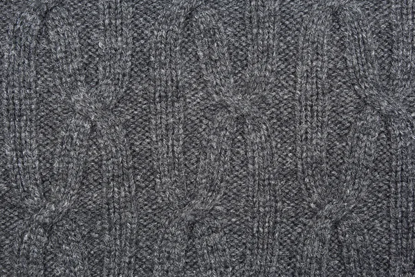 Grey knitted texture — Stock Photo, Image