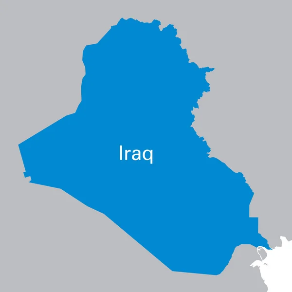 Mapa azul de Iraq — Archivo Imágenes Vectoriales