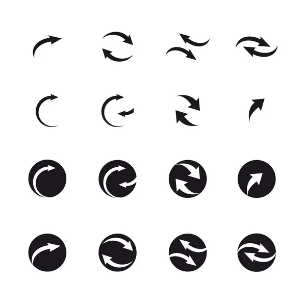 Set of black arrows — Stock Vector