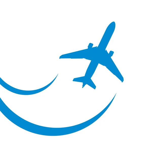 Icono de avión azul — Archivo Imágenes Vectoriales