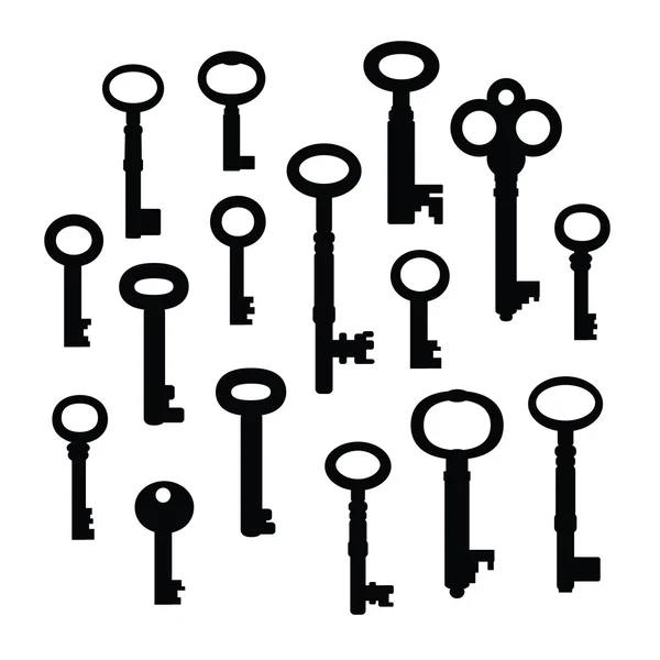 Set of vintage keys — Stock Vector