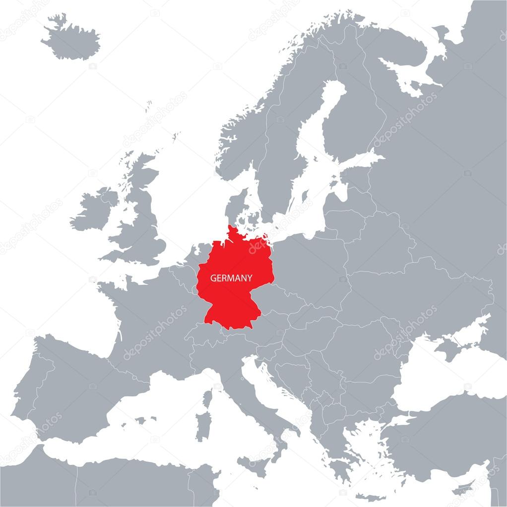 Map of European Union with the indication of Germany