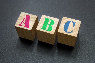ABC metin tahta küpleri