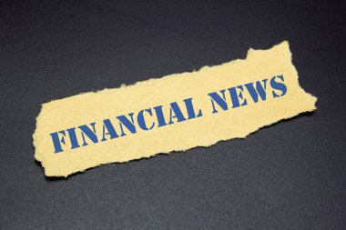 Finansal Haberler yırtık kağıt üzerinde tex