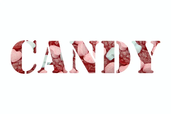 Candy slovo — Stock fotografie
