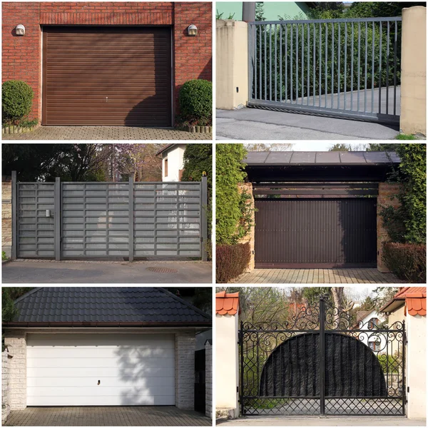 Collection of modern gates — Stock Photo, Image