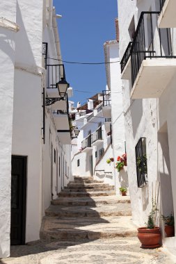 Picturesque Frigiliana- one of beautiful white towns in Andalusia, Spain clipart