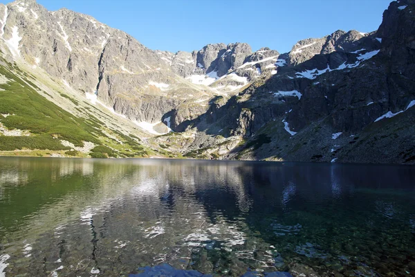 Belo lago de montanha nas Montanhas Tatra, Polônia — Fotografia de Stock