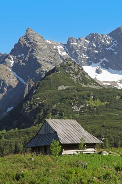 Cabana de montanha em Gasienicowa Valley, Tatra Mountains, Polonia — Fotografia de Stock