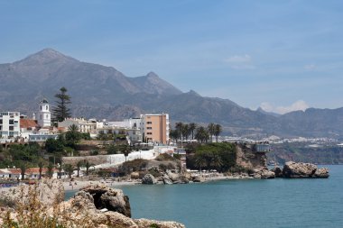 Görünüm balcon de europa nerja, costa del sol, İspanya