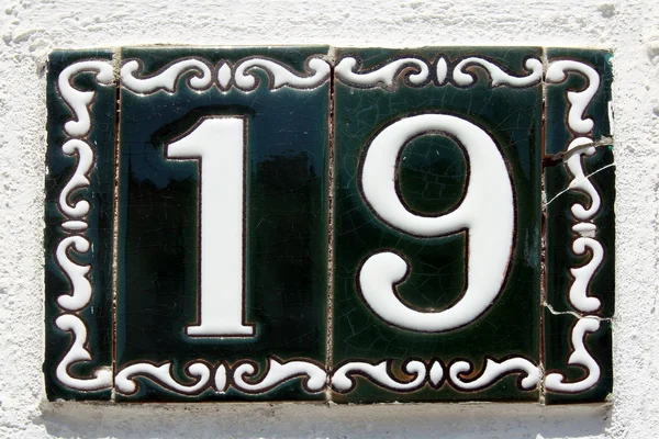 Calle española número 19 — Foto de Stock