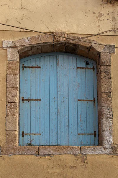 Old blue shutter — Stock Photo, Image