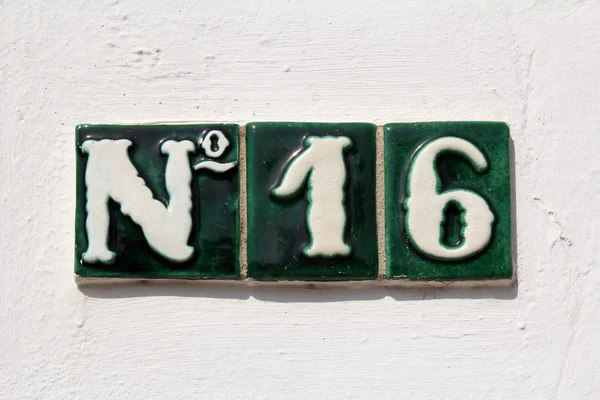 Endereço rua número 16 — Fotografia de Stock