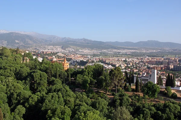 Panoramisch uitzicht op granada, Andalusië, Spanje — Stockfoto