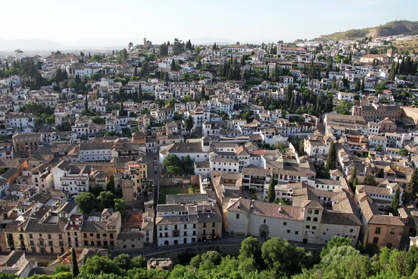 Vista de Albayzin em Granada, Andaluzia, Espanha — Fotografia de Stock