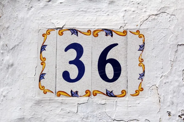 İspanyolca sokak numarası 36 — Stok fotoğraf