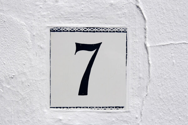 Spanish street number 7