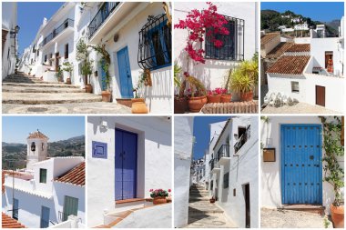 Set of photos from Frigiliana, Andalusia, Spain clipart