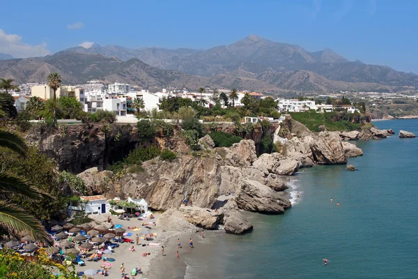 Nerja ünlü tatil costa del sol, malaga, İspanya