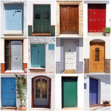 kolaj renkli İspanyol ön kapı