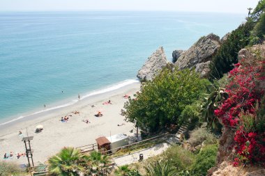 Nerja ünlü tatil costa del sol, malaga, İspanya