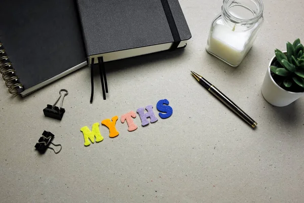 Myths Word Made Colorful Felt Letters — Stock Photo, Image