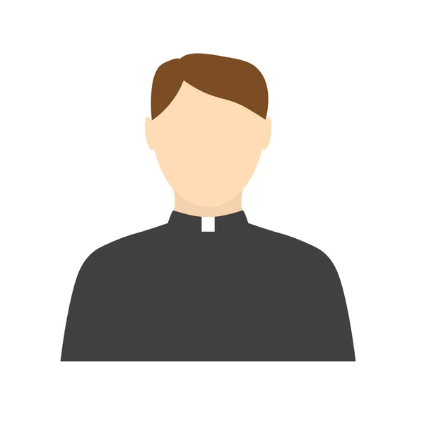 Sacerdote Católico Icon Vector Ilustración — Vector de stock