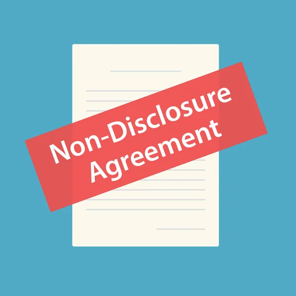 Nda Non Disclosure Agreement Concept Vector Illustration — Vetor de Stock
