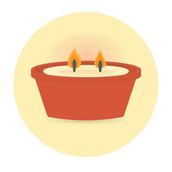 陶瓷墓地蜡烛 全圣日灯笼 矢量插图 — 图库矢量图片