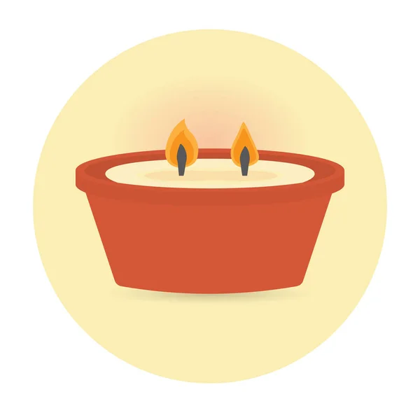 Vela Del Cementerio Cerámica Ilustración Vectorial Linterna Del Día Todos — Vector de stock