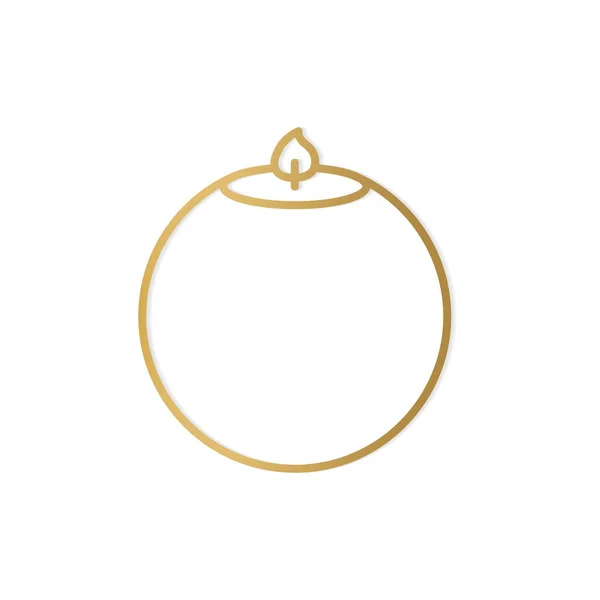 Στρογγυλό Χρυσό Αρωματικό Κερί Εικονογράφηση Διάνυσμα — Διανυσματικό Αρχείο