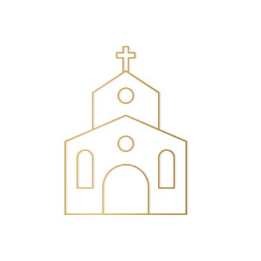 Altın Katolik Kilisesi ikon-vektör çizimi
