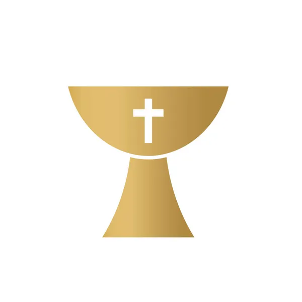 Baptême Doré Font Icon Illustration Vectorielle — Image vectorielle