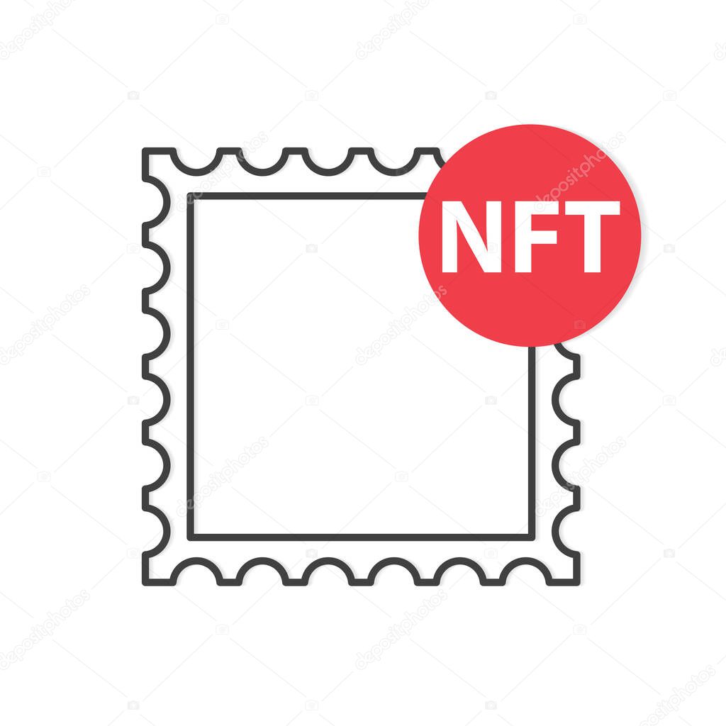 concept of NFT Non-Fungible Token, crypto technology- vector illustration
