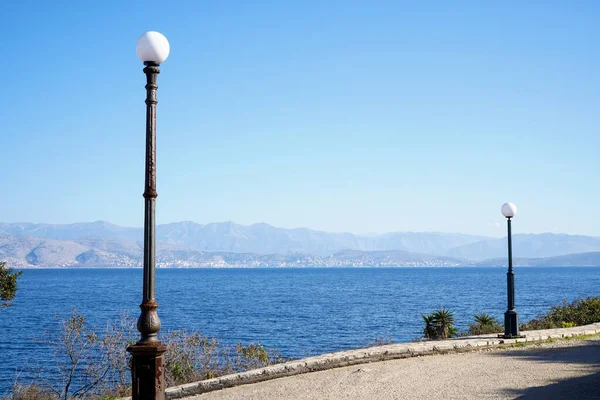 Passeio Marítimo Kassiopi Corfu Island Grecia — Fotografia de Stock