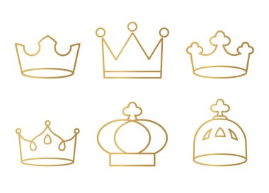 Altın Crown-vektör çizimleri.