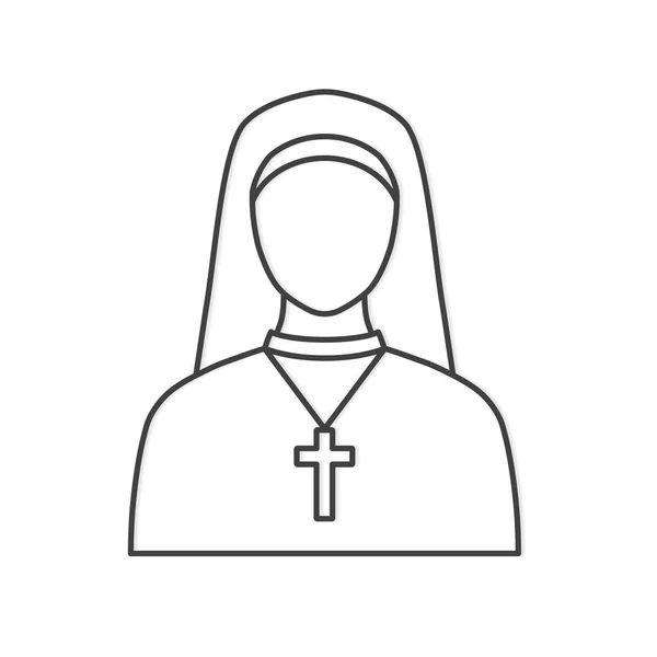 Католическая Икона Монахини Векторная Иллюстрация — стоковый вектор