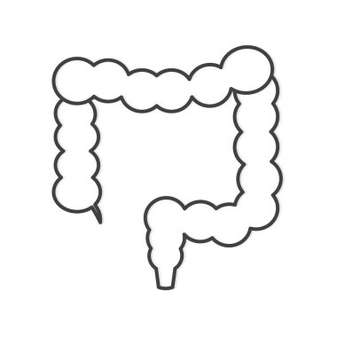 Geniş bağırsak çizgisi simge-vektör çizimi